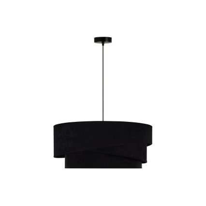 Duolla - Lestenec na vrvici KOBO 1xE27/15W/230V pr. 45 cm črna/zlata
