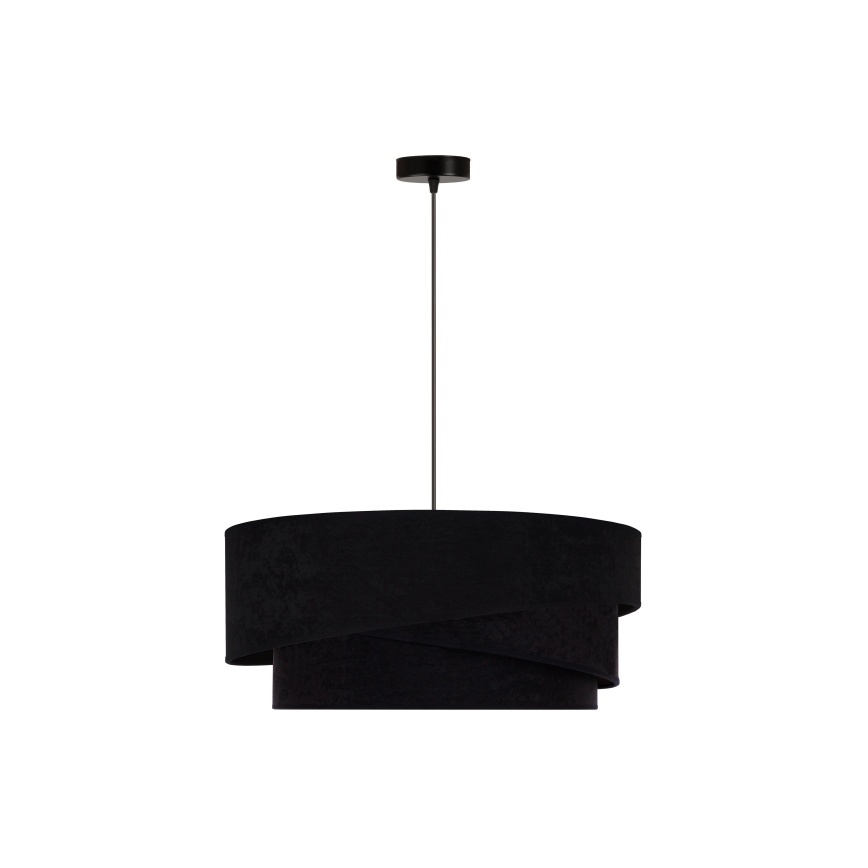 Duolla - Lestenec na vrvici KOBO 1xE27/15W/230V pr. 45 cm črna/zlata