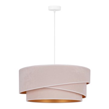 Duolla - Lestenec na vrvici KOBO 1xE27/15W/230V pr. 45 cm krem barva/zlata