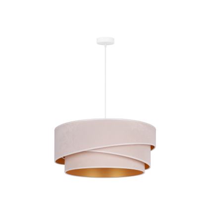 Duolla - Lestenec na vrvici KOBO 1xE27/15W/230V pr. 45 cm krem barva/zlata