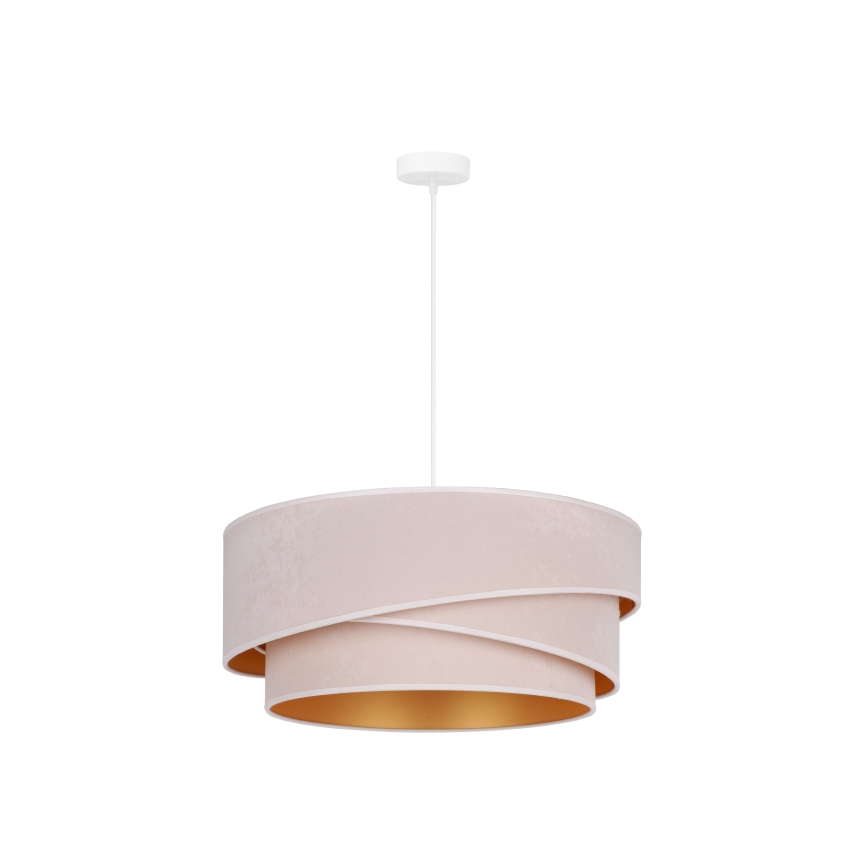 Duolla - Lestenec na vrvici KOBO 1xE27/15W/230V pr. 45 cm krem barva/zlata