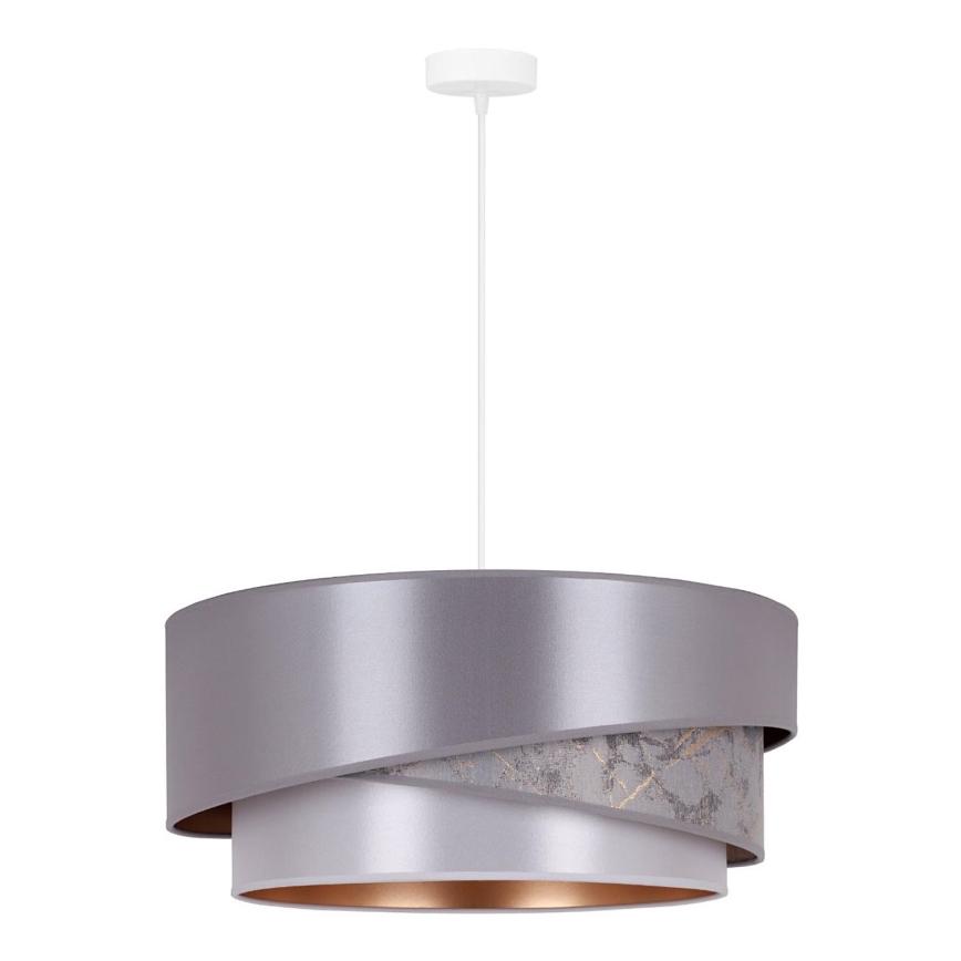 Duolla - Lestenec na vrvici KOBO 1xE27/15W/230V pr. 45 cm srebrna/zlata