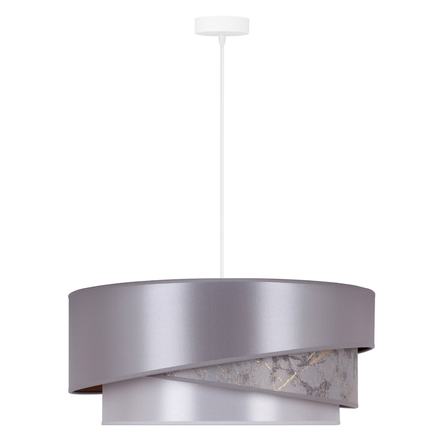 Duolla - Lestenec na vrvici KOBO 1xE27/15W/230V pr. 45 cm srebrna/zlata