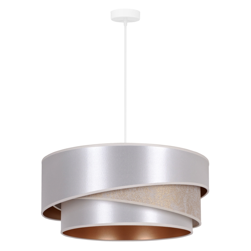 Duolla - Lestenec na vrvici KOBO 1xE27/15W/230V pr. 45 cm srebrna/zlata