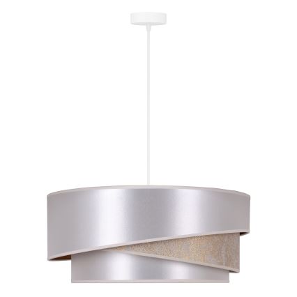 Duolla - Lestenec na vrvici KOBO 1xE27/15W/230V pr. 45 cm srebrna/zlata