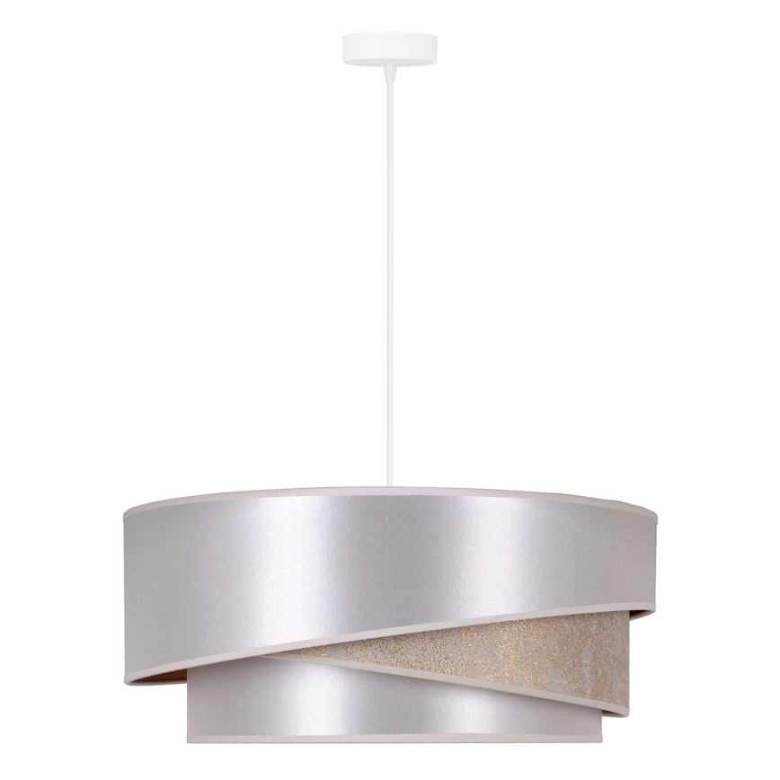 Duolla - Lestenec na vrvici KOBO 1xE27/15W/230V pr. 45 cm srebrna/zlata