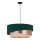 Duolla - Lestenec na vrvici KOBO 1xE27/15W/230V pr. 45 cm zelena/rosegold/krem barva