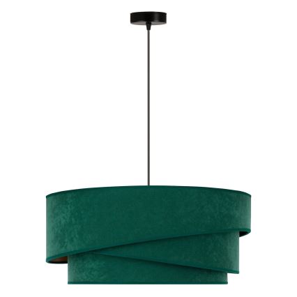 Duolla - Lestenec na vrvici KOBO 1xE27/15W/230V pr. 45 cm zelena/zlata