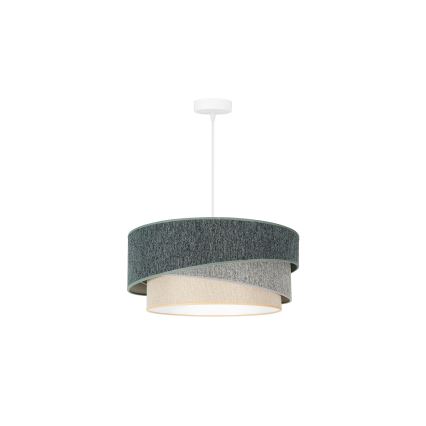 Duolla - Lestenec na vrvici KOBO ECO RECYCLING 1xE27/15W/230V pr. 45 cm zelena/siva/krem barva