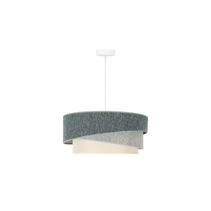 Duolla - Lestenec na vrvici KOBO ECO RECYCLING 1xE27/15W/230V pr. 45 cm zelena/siva/krem barva