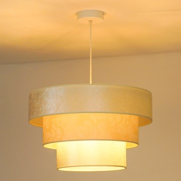 Duolla - Lestenec na vrvici LUNETA 1xE27/40W/230V pr. 45 cm krem barva