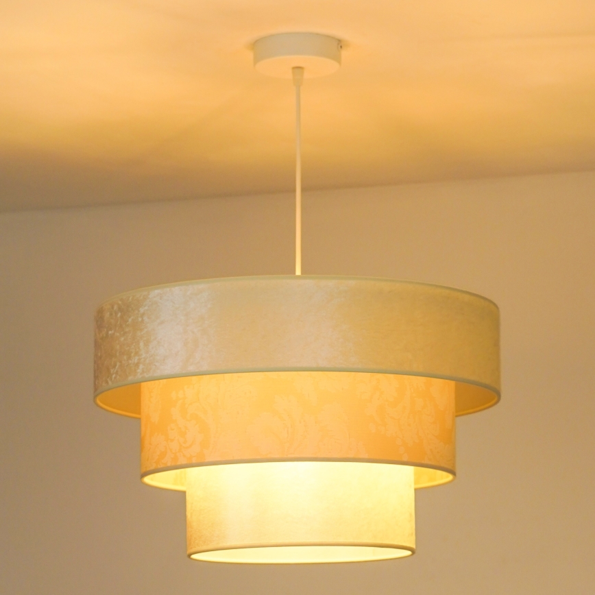 Duolla - Lestenec na vrvici LUNETA 1xE27/40W/230V pr. 45 cm krem barva