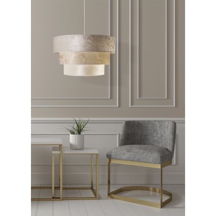 Duolla - Lestenec na vrvici LUNETA 1xE27/40W/230V pr. 45 cm krem barva