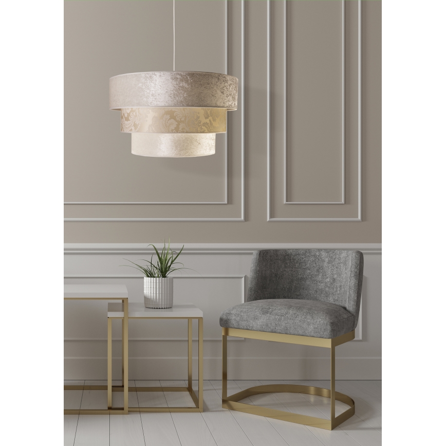 Duolla - Lestenec na vrvici LUNETA 1xE27/40W/230V pr. 45 cm krem barva