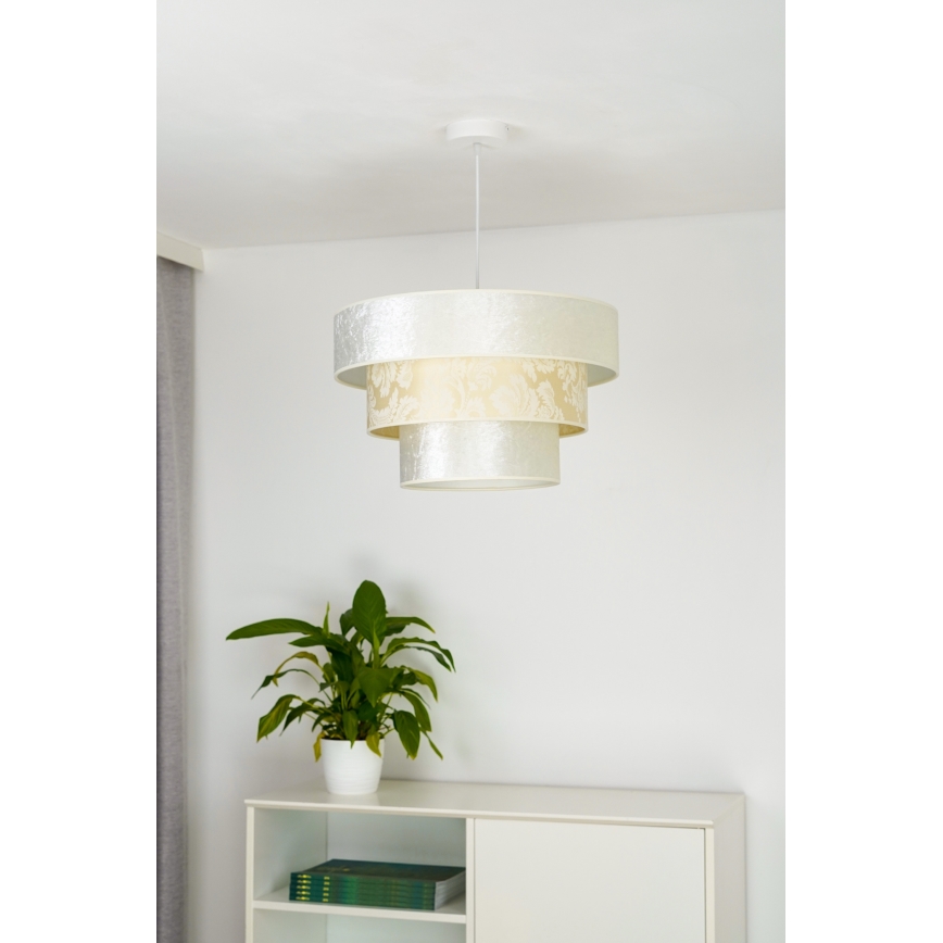 Duolla - Lestenec na vrvici LUNETA 1xE27/40W/230V pr. 45 cm krem barva