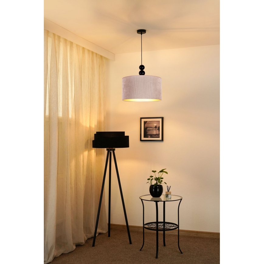 Duolla - Lestenec na vrvici LYON 1xE27/15W/230V pr. 40 cm bež
