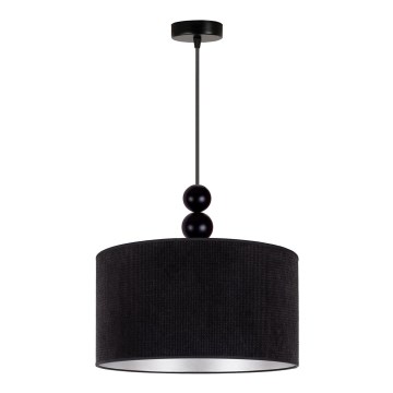 Duolla - Lestenec na vrvici LYON 1xE27/15W/230V pr. 40 cm črna