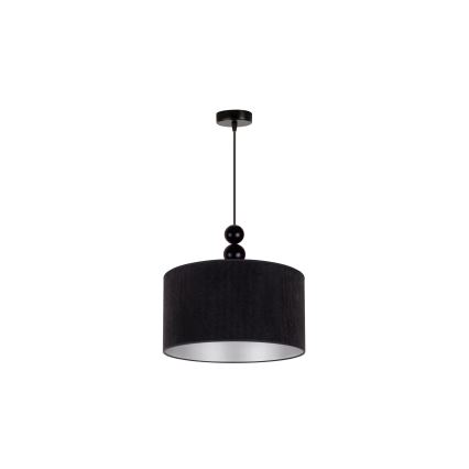 Duolla - Lestenec na vrvici LYON 1xE27/15W/230V pr. 40 cm črna