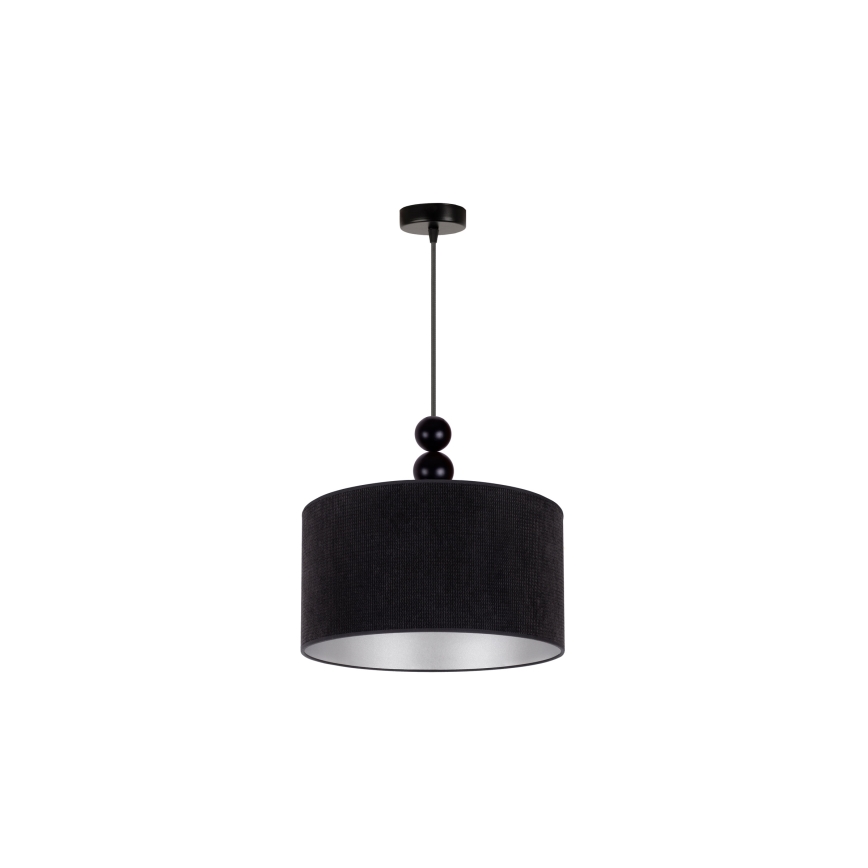 Duolla - Lestenec na vrvici LYON 1xE27/15W/230V pr. 40 cm črna