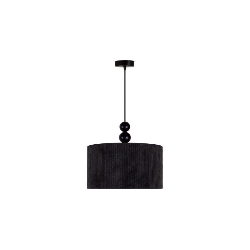 Duolla - Lestenec na vrvici LYON 1xE27/15W/230V pr. 40 cm črna