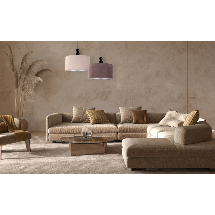 Duolla - Lestenec na vrvici LYON 1xE27/15W/230V pr. 40 cm rjava