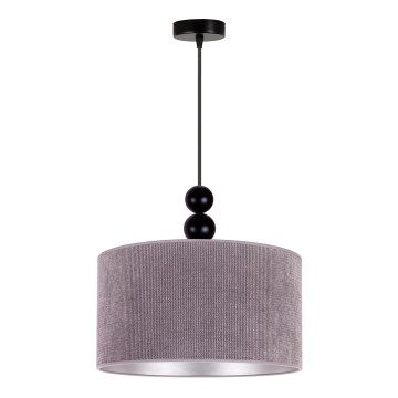 Duolla - Lestenec na vrvici LYON 1xE27/15W/230V pr. 40 cm siva