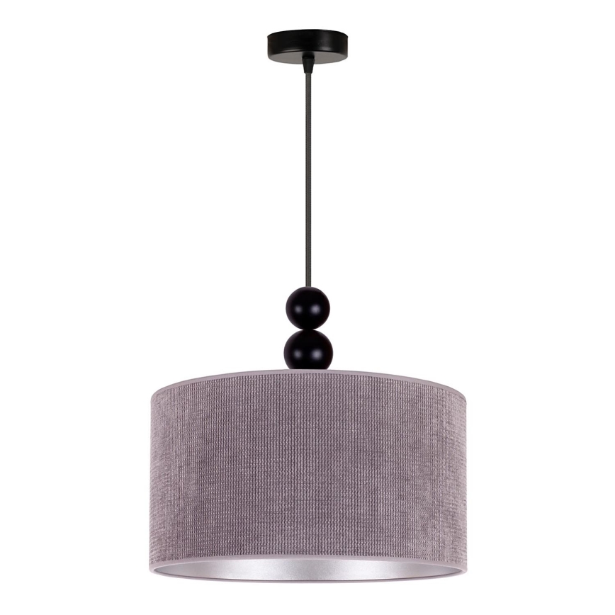 Duolla - Lestenec na vrvici LYON 1xE27/15W/230V pr. 40 cm siva
