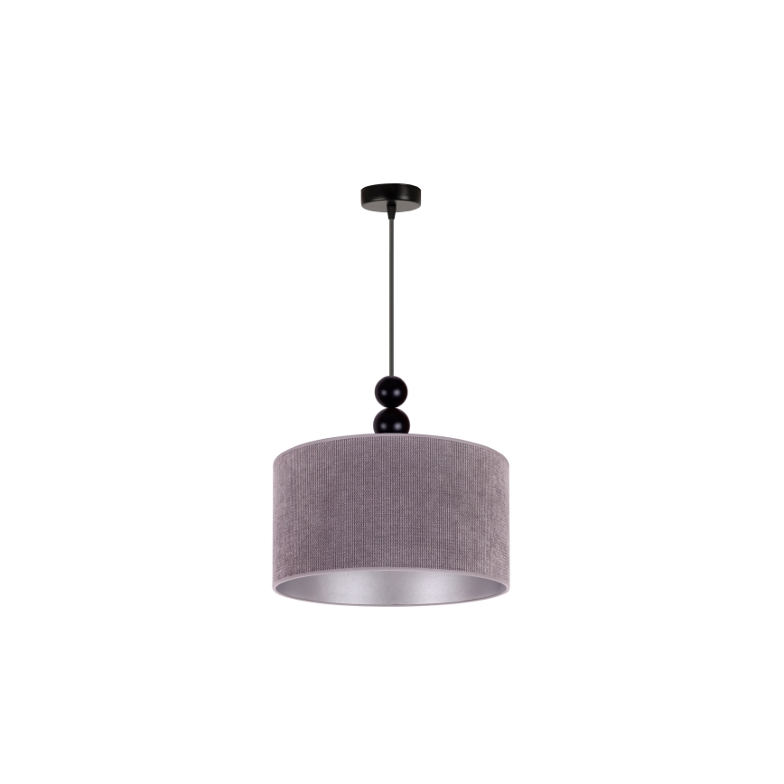 Duolla - Lestenec na vrvici LYON 1xE27/15W/230V pr. 40 cm siva