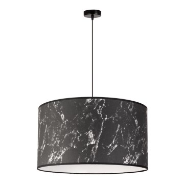 Duolla - Lestenec na vrvici MARBLE 1xE27/40W/230V pr. 45 cm črna/bela
