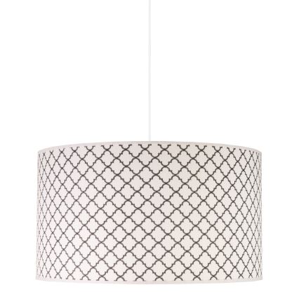 Duolla - Lestenec na vrvici MAROKO 1xE27/40W/230V pr. 45 cm bela/črna