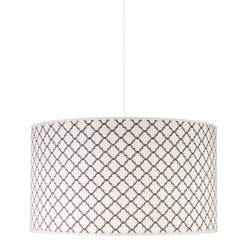 Duolla - Lestenec na vrvici MAROKO 1xE27/40W/230V pr. 45 cm bela/črna