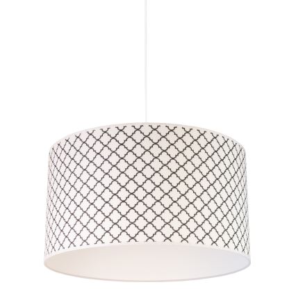 Duolla - Lestenec na vrvici MAROKO 1xE27/40W/230V pr. 45 cm bela/črna