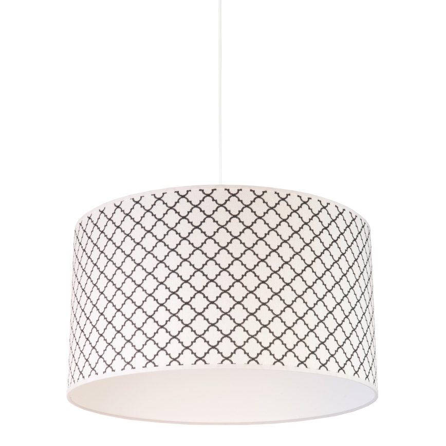 Duolla - Lestenec na vrvici MAROKO 1xE27/40W/230V pr. 45 cm bela/črna