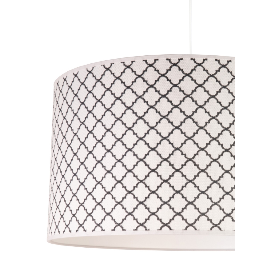 Duolla - Lestenec na vrvici MAROKO 1xE27/40W/230V pr. 45 cm bela/črna