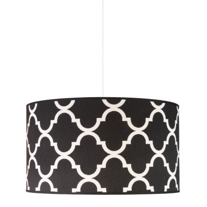 Duolla - Lestenec na vrvici MAROKO 1xE27/40W/230V pr. 45 cm črna/bela