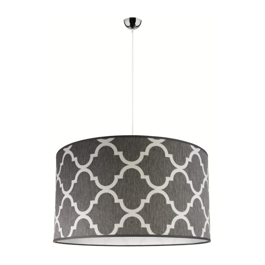 Duolla - Lestenec na vrvici MAROKO 1xE27/40W/230V pr. 45 cm siva/bela