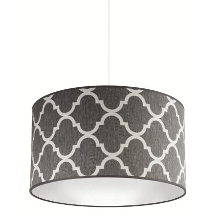 Duolla - Lestenec na vrvici MAROKO 1xE27/40W/230V pr. 45 cm siva/bela