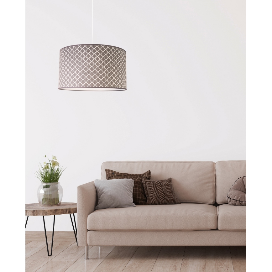 Duolla - Lestenec na vrvici MAROKO 1xE27/40W/230V pr. 45 cm siva