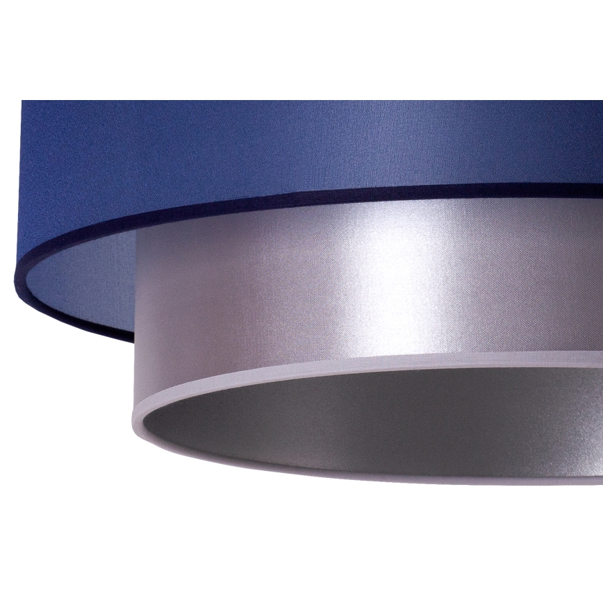 Duolla - Lestenec na vrvici NANTES 1xE27/15W/230V premer 45 cm modra/srebrna