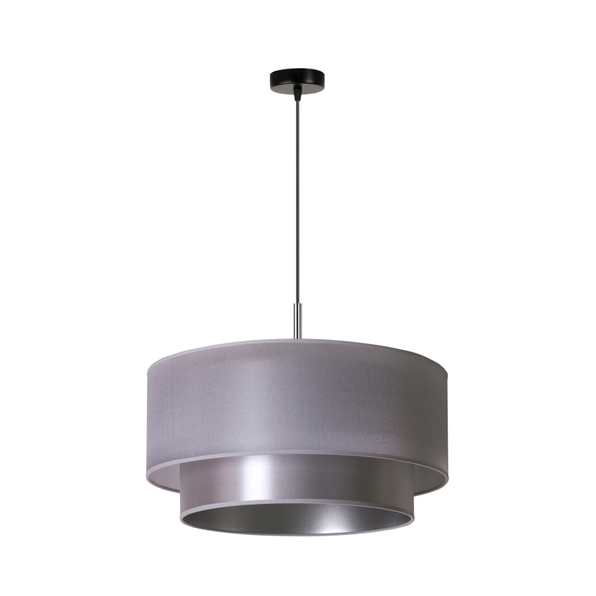 Duolla - Lestenec na vrvici NANTES 1xE27/15W/230V premer 45 cm srebrna
