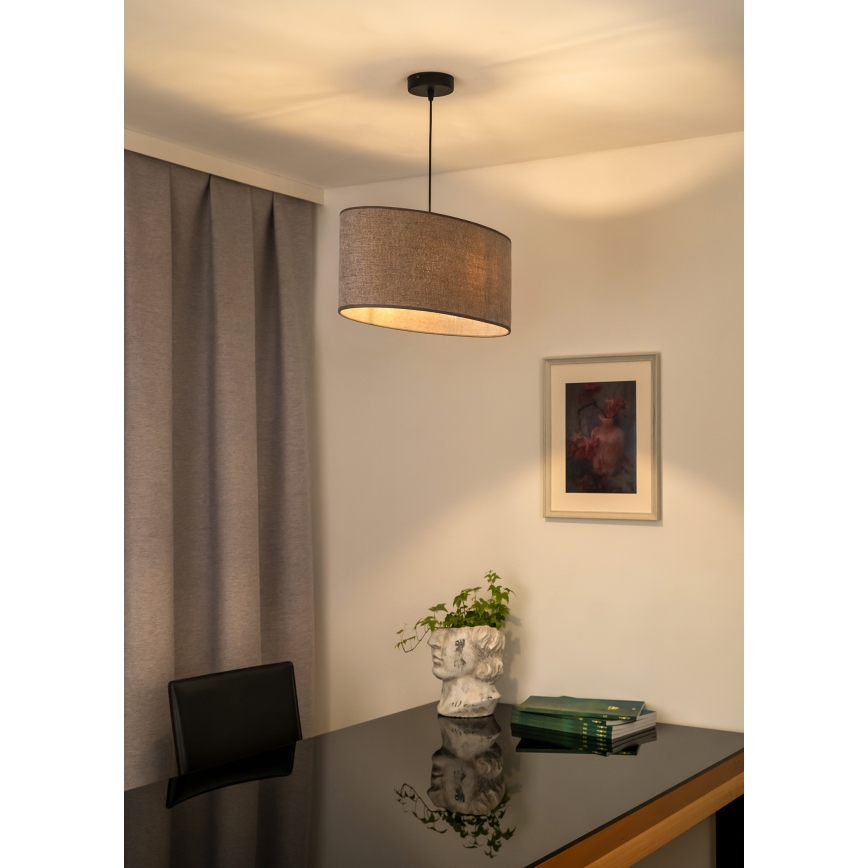 Duolla - Lestenec na vrvici OVAL 1xE27/15W/230V rjava