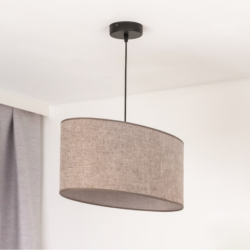 Duolla - Lestenec na vrvici OVAL 1xE27/15W/230V rjava
