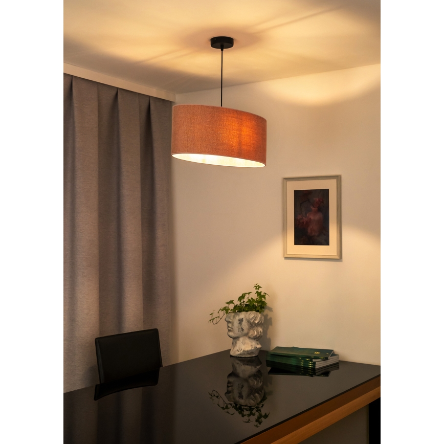 Duolla - Lestenec na vrvici OVAL 1xE27/15W/230V roza