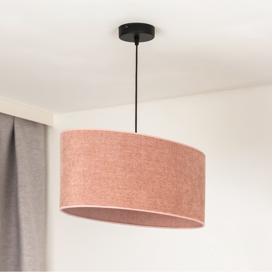 Duolla - Lestenec na vrvici OVAL 1xE27/15W/230V roza