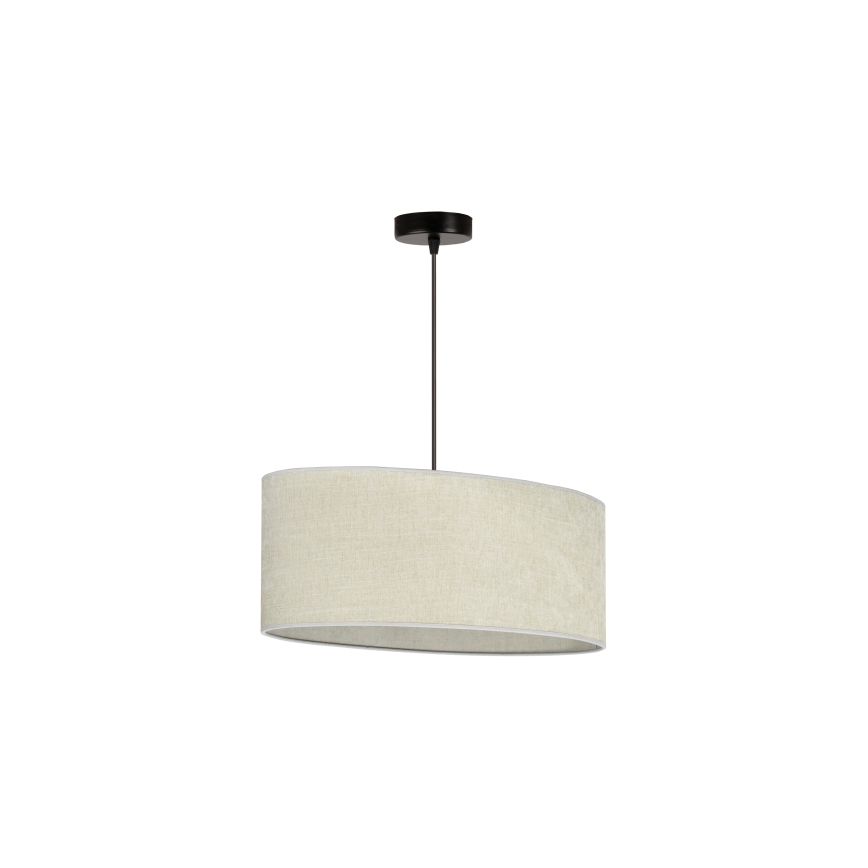 Duolla - Lestenec na vrvici OVAL 1xE27/15W/230V siv