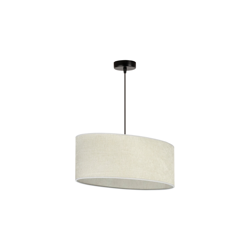 Duolla - Lestenec na vrvici OVAL 1xE27/15W/230V siv