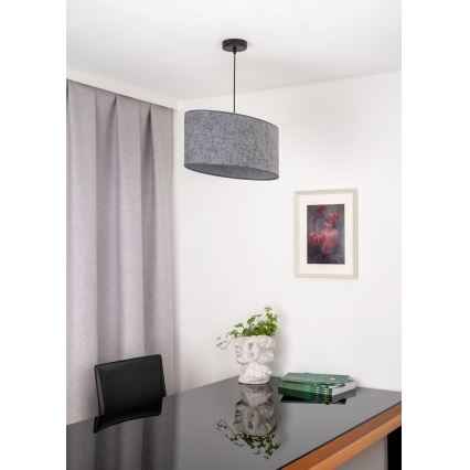 Duolla - Lestenec na vrvici OVAL 1xE27/15W/230V siva
