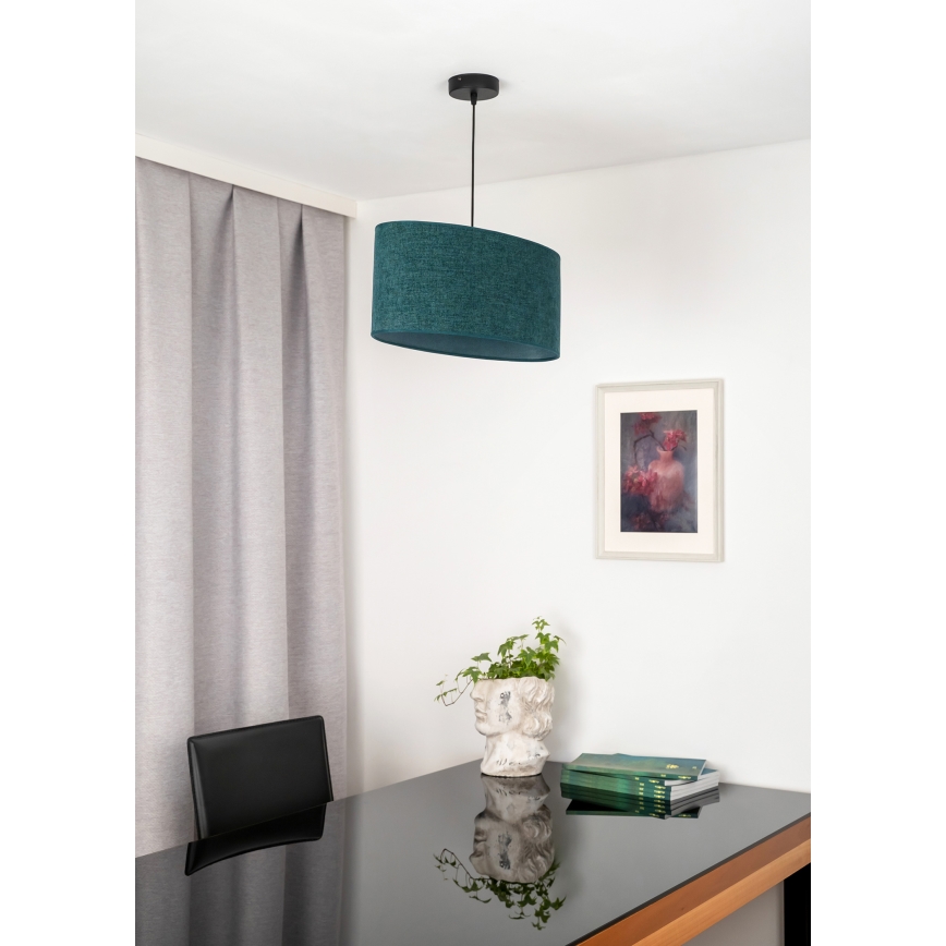 Duolla - Lestenec na vrvici OVAL 1xE27/15W/230V zelena