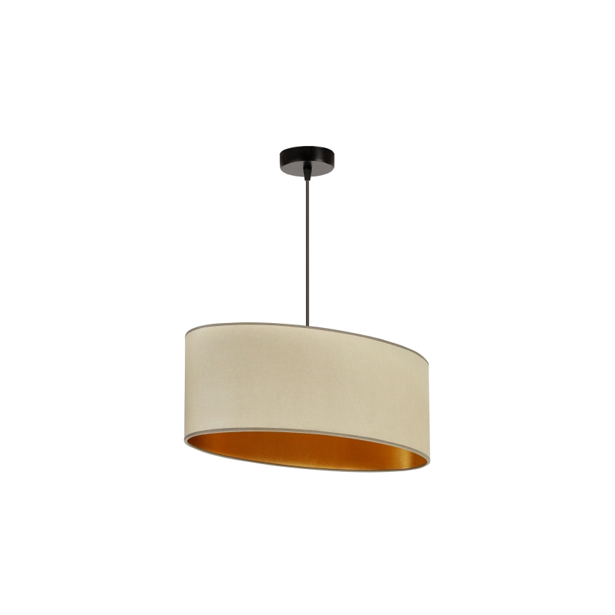 Duolla - Lestenec na vrvici OVAL VEGAN 1xE27/15W/230V bež