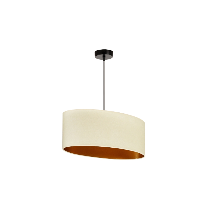 Duolla - Lestenec na vrvici OVAL VEGAN 1xE27/15W/230V krem barva